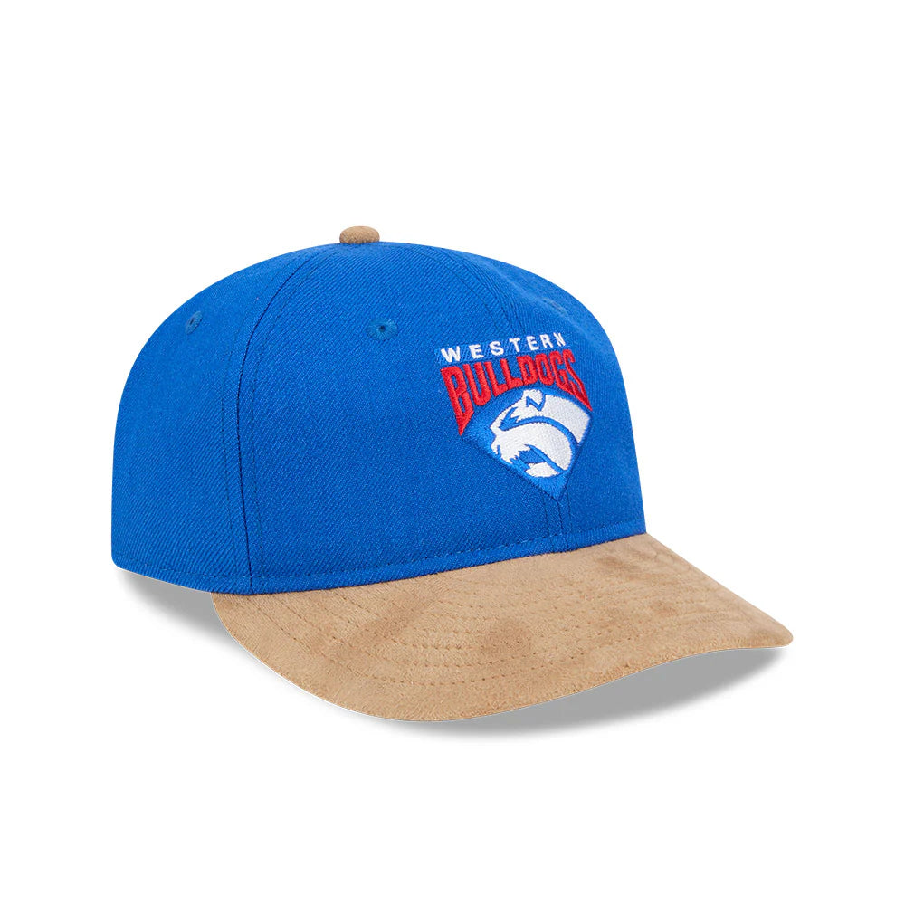 Western Bulldogs Hat - AFL 2025 Retro Contrast Suede 9Fifity Strapback Cap - New Era